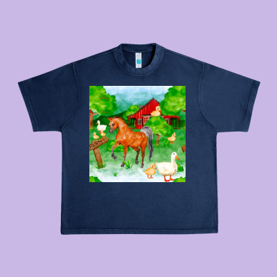 Farm Life Seamless Pattern Urban Heavy Tee Designed By Fadigitalartstudio