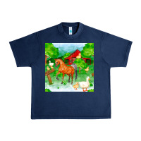 Navy farm life seamless pattern Urban Heavy Tee - FaDigitalArtStudio