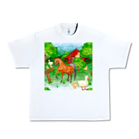White farm life seamless pattern Urban Heavy Tee - FaDigitalArtStudio