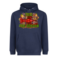 Navy mardi gras this the season crawfish fleur de lis Heavyweight Hoodie - RanaPortraitStore