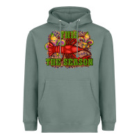 Sage mardi gras this the season crawfish fleur de lis Heavyweight Hoodie - RanaPortraitStore