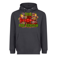 Smoke mardi gras this the season crawfish fleur de lis Heavyweight Hoodie - RanaPortraitStore