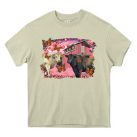 Mossy Valentine's day barn and black angus with charolais Heavy Core Tee - RanaPortraitStore