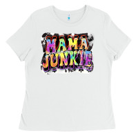 White Mama junkie Mother's Day Ladies Tee - FaDigitalArtStudio