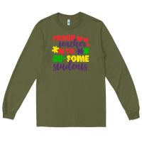Army Green proud teacher to ausome students Long Sleeve Tee - CowhideDigitalArt