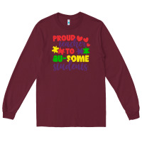 Burgundy proud teacher to ausome students Long Sleeve Tee - CowhideDigitalArt