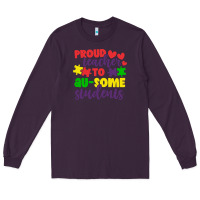 Plum proud teacher to ausome students Long Sleeve Tee - CowhideDigitalArt