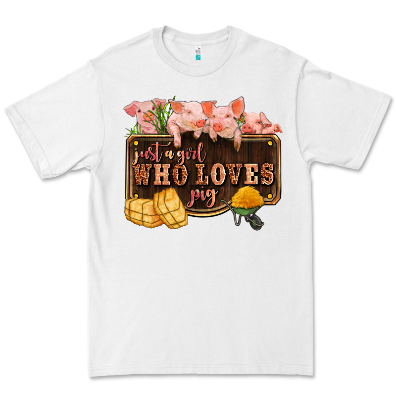 Just A Girl Who Loves Pig Olivia Premium Tee by OliviaCreatesArt | Teevron
