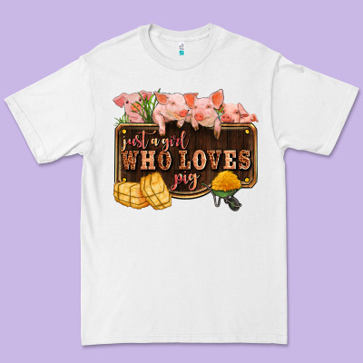 Just A Girl Who Loves Pig Olivia Premium Tee Designed By Oliviacreatesart
