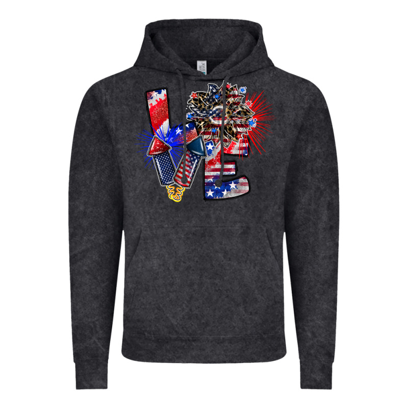 Patriotic Love Vintage Hoodie by CowhideDigitalArt | Teevron