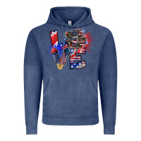 Vintage Denim patriotic Love Vintage Hoodie - CowhideDigitalArt