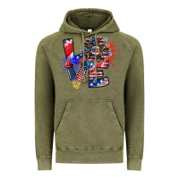 Vintage Olive patriotic Love Vintage Hoodie - CowhideDigitalArt