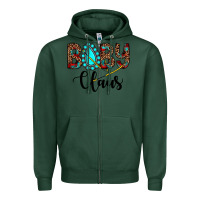 Sports Green baby claus Zipper Hoodie - JahusDesignShop