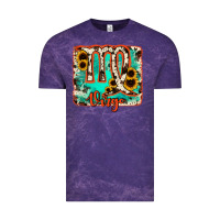 Cloud Purple virgo turquoise cowhide Vintage Tee - RanaPortraitStore