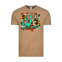 Vintage Coffee virgo turquoise cowhide Vintage Tee - RanaPortraitStore