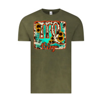 Vintage Olive virgo turquoise cowhide Vintage Tee - RanaPortraitStore