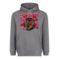 Storm valentine's day  dachshund puppy Heavyweight Hoodie - RanaPortraitStore