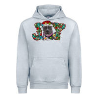 Heather Grey Christmas Pitbull Joy Urban Hoodie - RanaPortraitStore