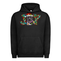 Pigment Black Christmas Pitbull Joy Urban Hoodie - RanaPortraitStore