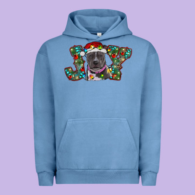 Christmas Pitbull Joy Urban Hoodie Designed By Ranaportraitstore