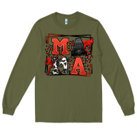 Army Green Wrestling mama red and black Long Sleeve Tee - LillyAllenDesigns