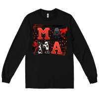 Black Wrestling mama red and black Long Sleeve Tee - LillyAllenDesigns
