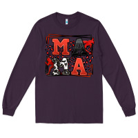 Plum Wrestling mama red and black Long Sleeve Tee - LillyAllenDesigns