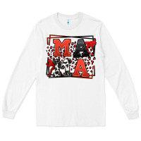 White Wrestling mama red and black Long Sleeve Tee - LillyAllenDesigns
