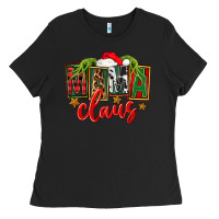 Black Christmas Mama Claus Mother's Day Ladies Tee - FaDigitalArtStudio
