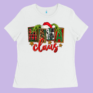 Christmas Mama Claus Mother's Day Ladies Tee Designed By Fadigitalartstudio