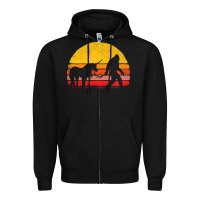 Black sasquatch and unicorn vintage Zipper Hoodie - artisFamous
