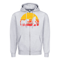 Heather Grey sasquatch and unicorn vintage Zipper Hoodie - artisFamous