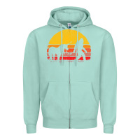 Seafoam sasquatch and unicorn vintage Zipper Hoodie - artisFamous