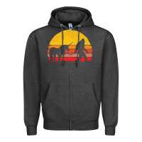 Charcoal Heather sasquatch and unicorn vintage Zipper Hoodie - artisFamous