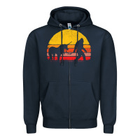 Navy sasquatch and unicorn vintage Zipper Hoodie - artisFamous