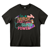 Asphalt i'm a nurse what's your superpower Heavy Core Tee - CowGirlArtShop