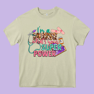I'm A Nurse What's Your Superpower Heavy Core Tee Designed By Cowgirlartshop