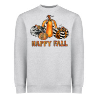 Heather Grey happy fall Heavyweight Sweatshirt - JahusDesignShop