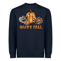 Navy happy fall Heavyweight Sweatshirt - JahusDesignShop