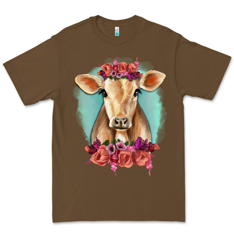 Floral Cow Premium Tee by RanaPortraitStore | Teevron