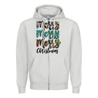 Dove Grey merry christmas Zipper Hoodie - JahusDesignShop