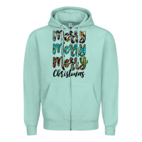 Seafoam merry christmas Zipper Hoodie - JahusDesignShop