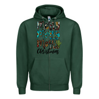 Sports Green merry christmas Zipper Hoodie - JahusDesignShop