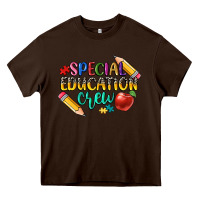Chocolate Brown special education crew Heavy Core Tee - CowGirlArtShop