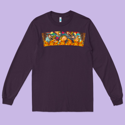 Nach Valentine Long Sleeve Tee Designed By Cowhidedigitalart