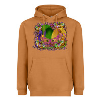 Meerkat mardi gras mask king cake Heavyweight Hoodie - RanaPortraitStore
