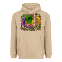 Mushroom mardi gras mask king cake Heavyweight Hoodie - RanaPortraitStore