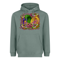 Sage mardi gras mask king cake Heavyweight Hoodie - RanaPortraitStore