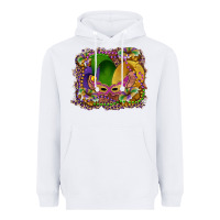 White mardi gras mask king cake Heavyweight Hoodie - RanaPortraitStore