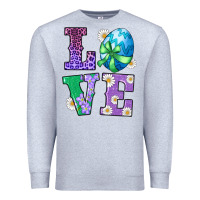 Heather Grey easter love egg Premium Sweatshirt - RanaPortraitStore